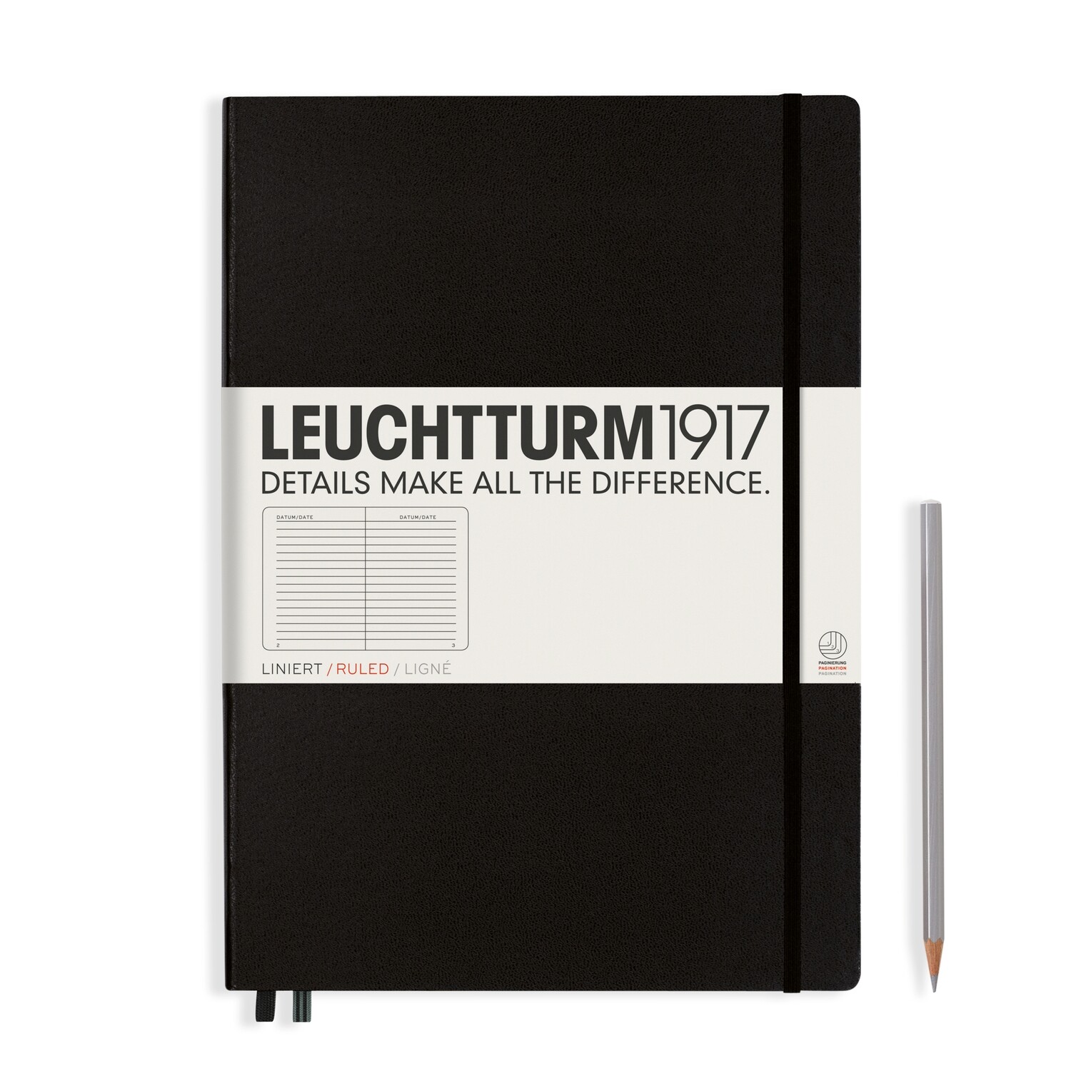 Black, Master Classic (A4+), 235 pages, ruled