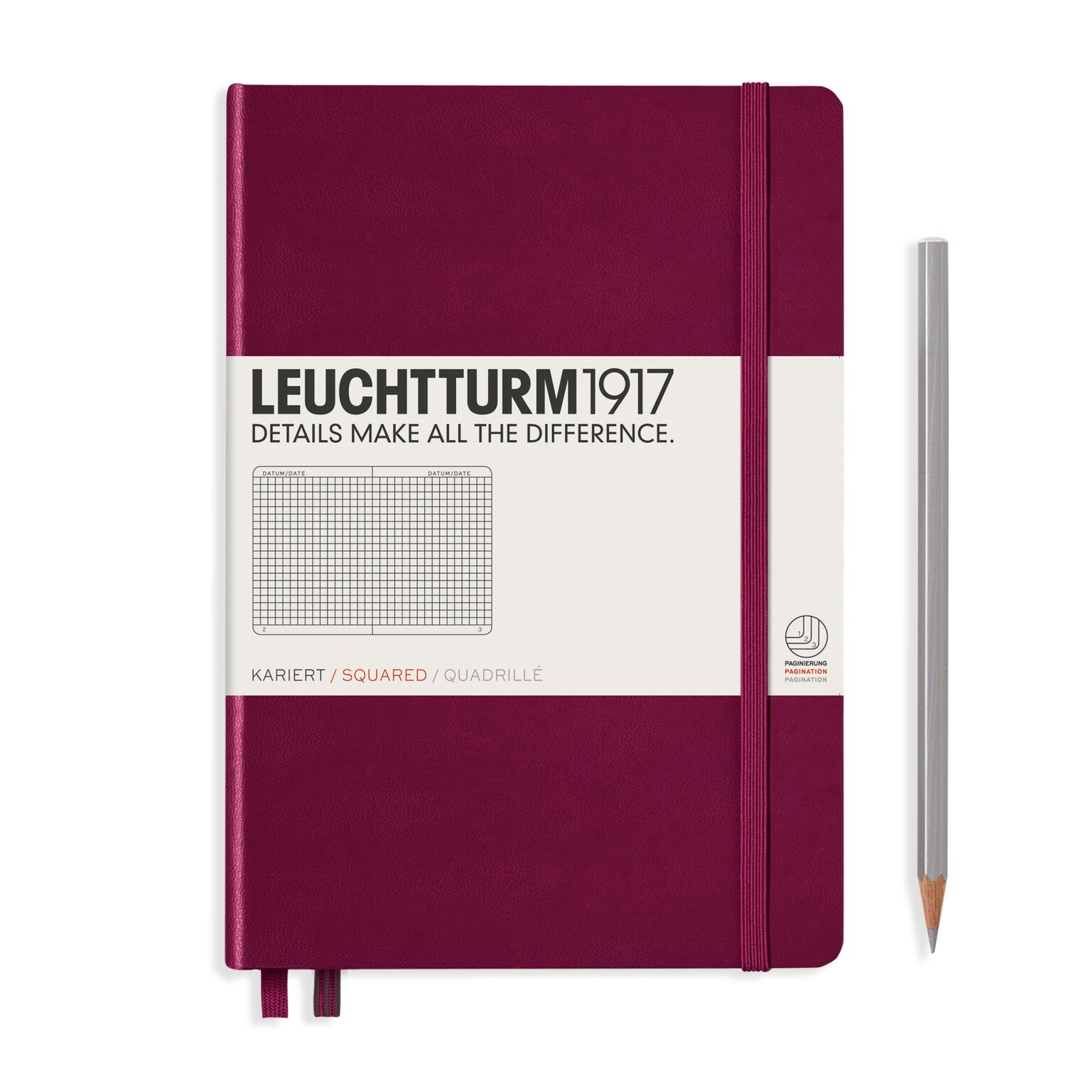 Port Red, Medium (A5), 251 pages, squared