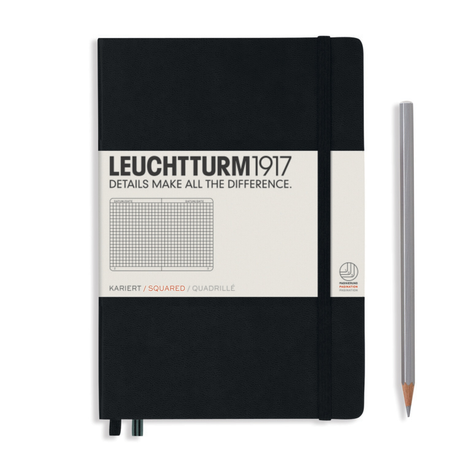 Black, Medium (A5), 251 pages, squared