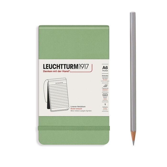 Sage, Notepad, Pocket (A6), 184 pages, ruled
