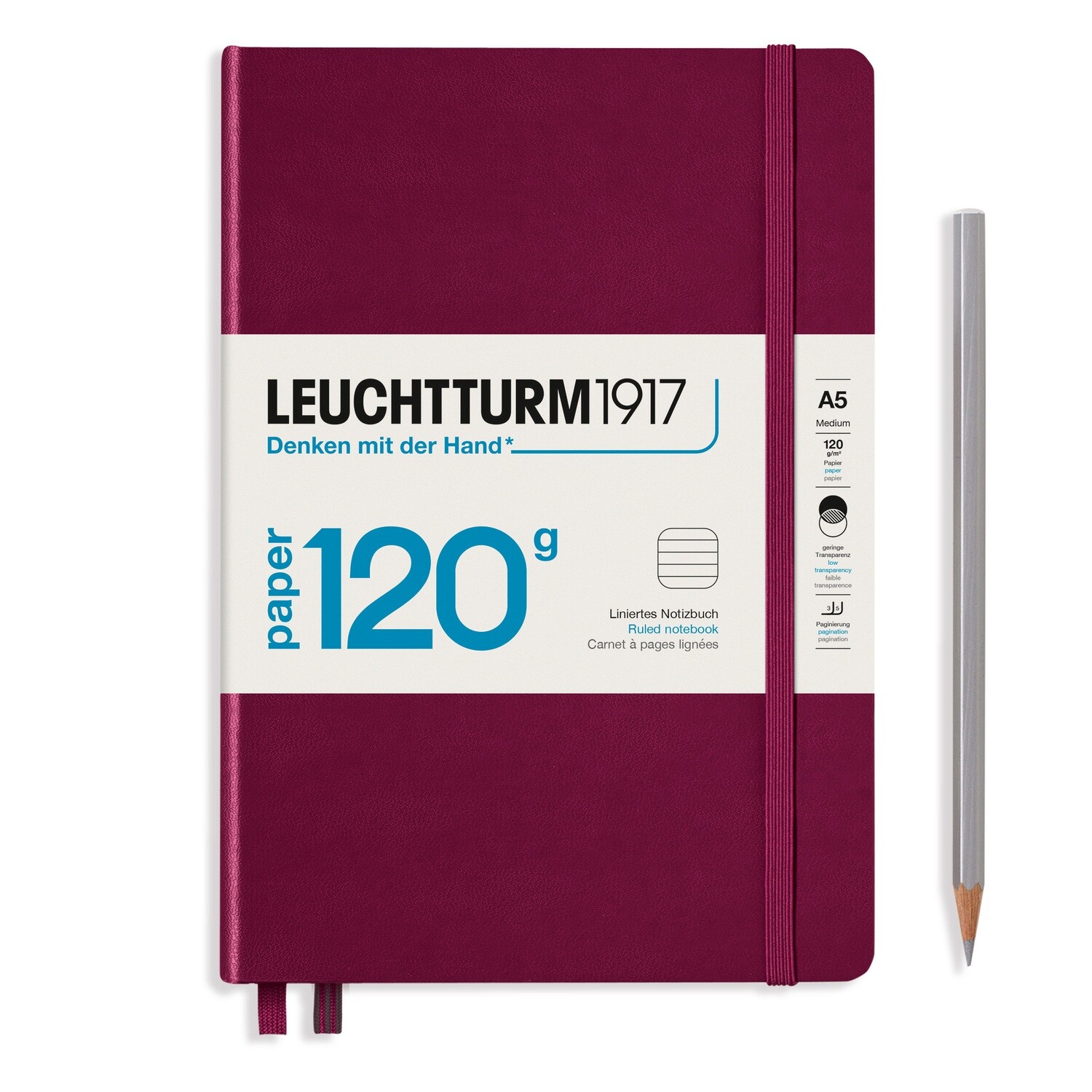 Port Red, 120G Edition notebook, Medium (A5), 203 pages