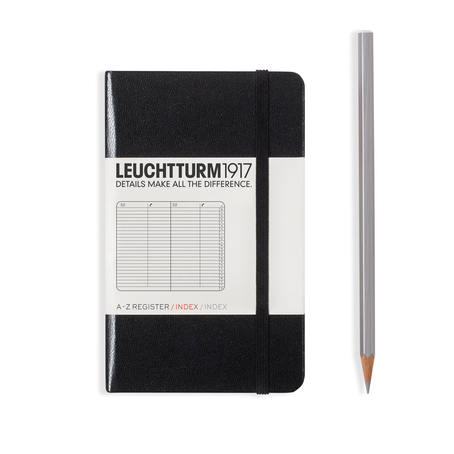 Black, Address book, Pocket (A6), 100 g/m² paper