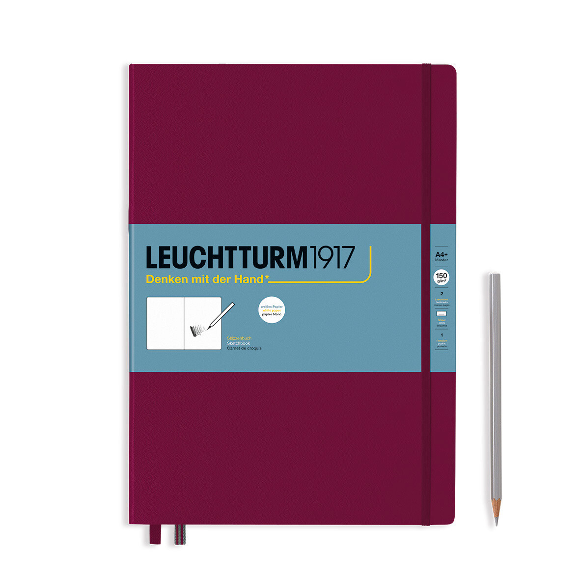 Port Red, Sketchbook Master (A4+), 112 pages, 150g/m² paper, plain