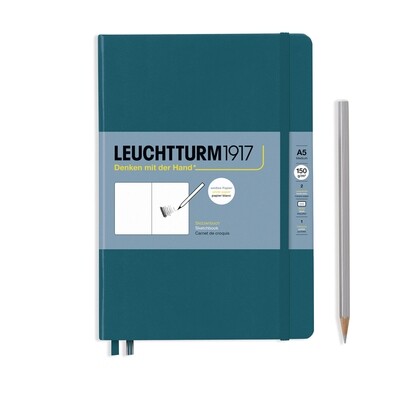 Pacific Green, Sketchbook Medium (A5), 112 pages, 150g/m² paper, plain
