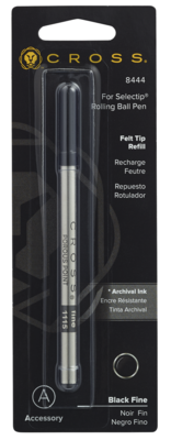 Selectip Porous-Point Pen Refill - Black - Fine - Single Pack