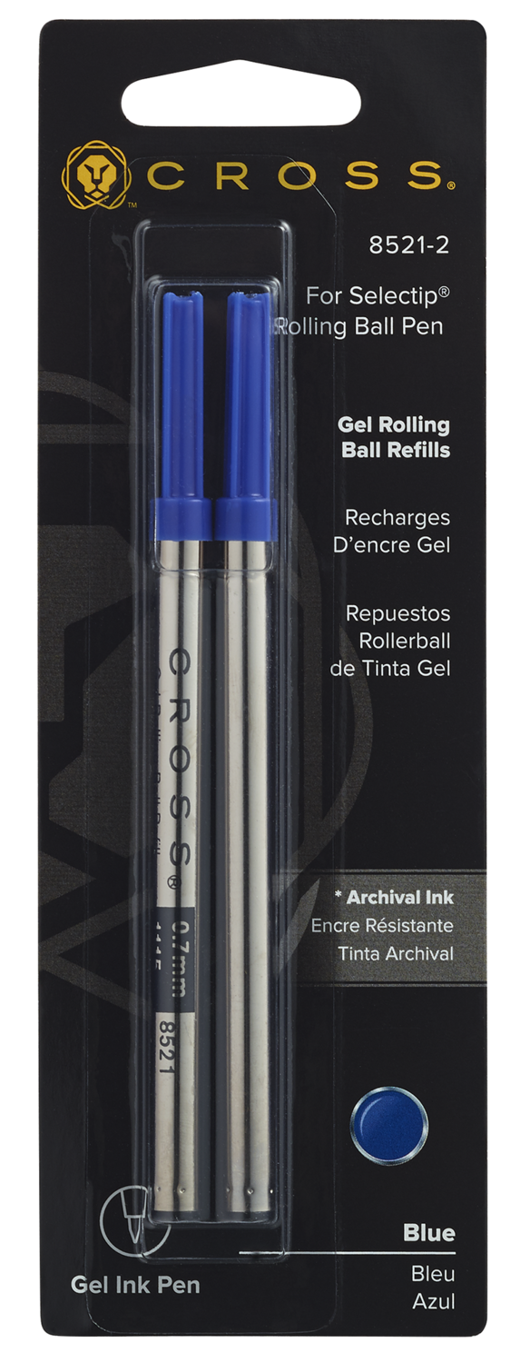 Blue - Dual Pack Gel Rolling Bal Refill