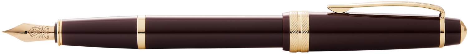 Rich Red lacquer Fountain Pen with gold plate appointments - Medium Nib