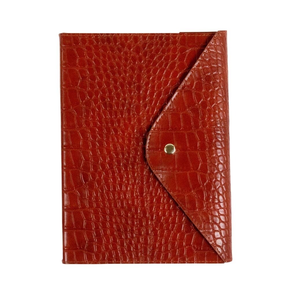 MAJOIE notebook DIN A5 croc cognac