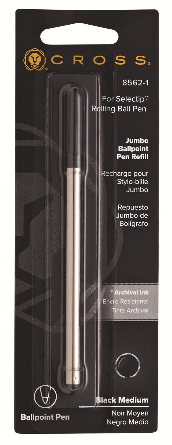Selectip Jumbo Ballpoint Pen Refill - Black - Medium - Single Pack