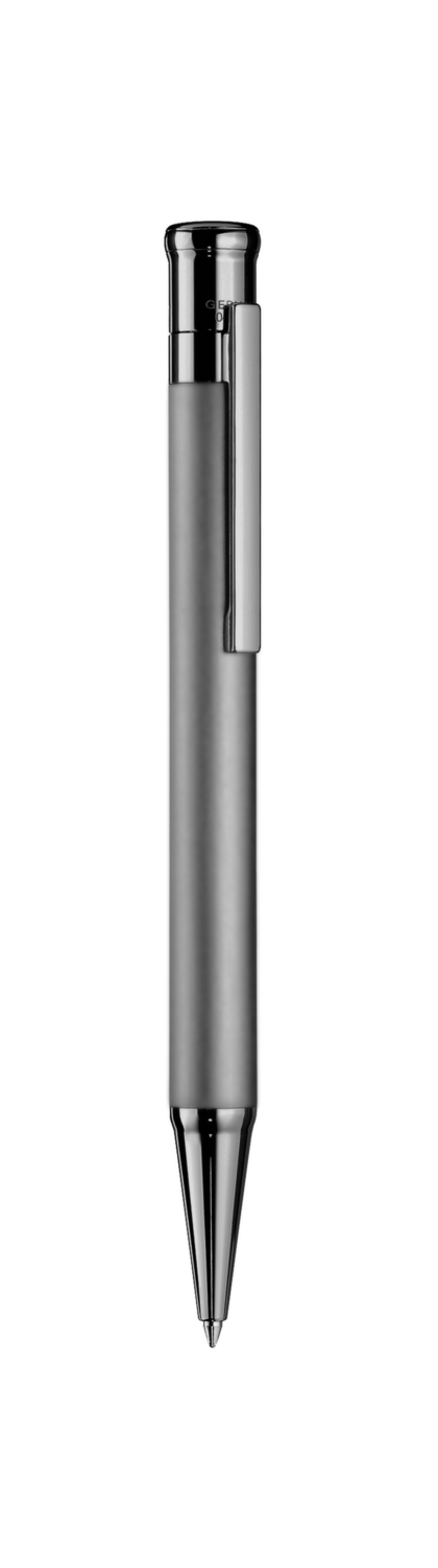Design 04 Ballpoint pen -&quot;Ruthenium gray, Barrel Ruthenium plated matte, parts ruthenium plated shiny&quot;
