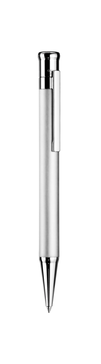 Design 04 Ballpoint pen - Platin gray, Barrel  platin plated matte, parts platinated shiny