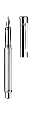 Design 04 Rollerball - &quot;Platin gray, Barrel  platin plated matte, parts platinated shiny