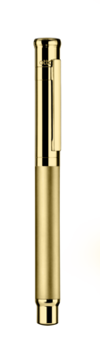 Design 04 Rollerball - Yellow gold, Barrel yellowgold plated matte, parts yellowgold plated shiny