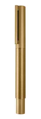 Otto Hutt Design 08 Үзгэн бал Barrel and cap brass matte yellowgold plated, grip matte PVD coated