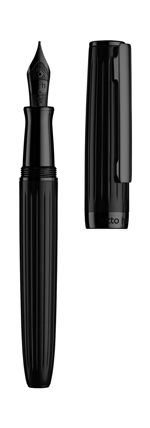 Otto Hutt Design 07 Үзэг/ Barrel and cap, PVD black matt, fittings PVD shiny
