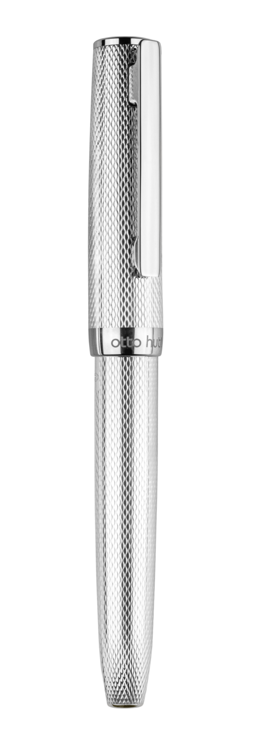 Otto Hutt Design 07 Үзгэн бал-925 Мөнгөн их бие Barrel and cap silver Ag925, corn-guilloché, fittings platin-plated