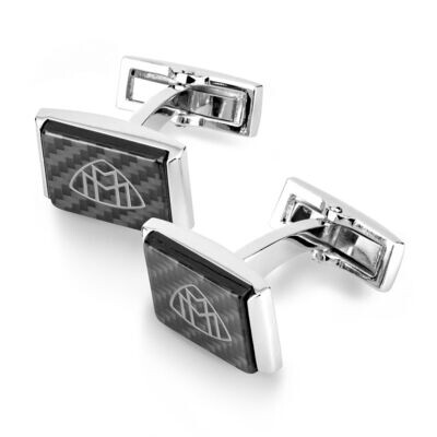The Genius II Cufflinks with wood inlay carbon