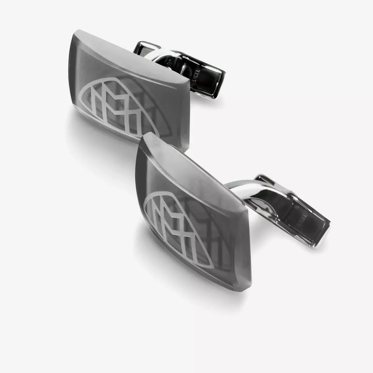 The  Genius I Cufflinks titangrey pearl/black/transparent