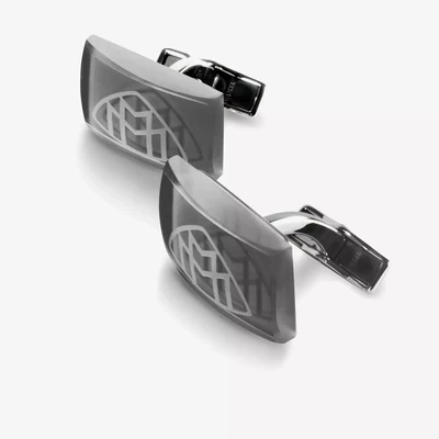 The  Genius I Cufflinks titangrey pearl/black/transparent