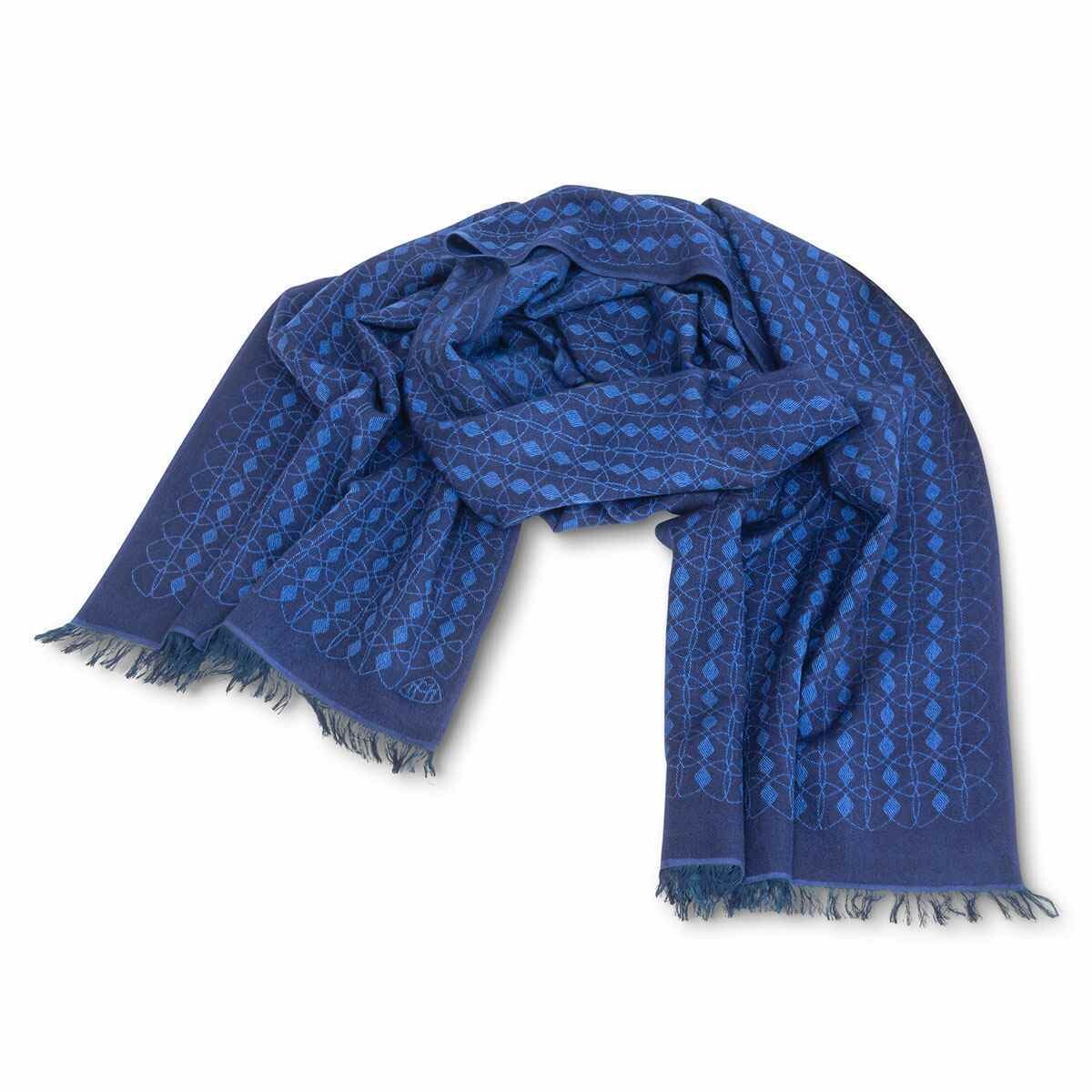 &quot;The Yearning I Mens Scarf dark blue/visionblue 70% Cahmere, 30% Silk  193 x 40cm&quot;