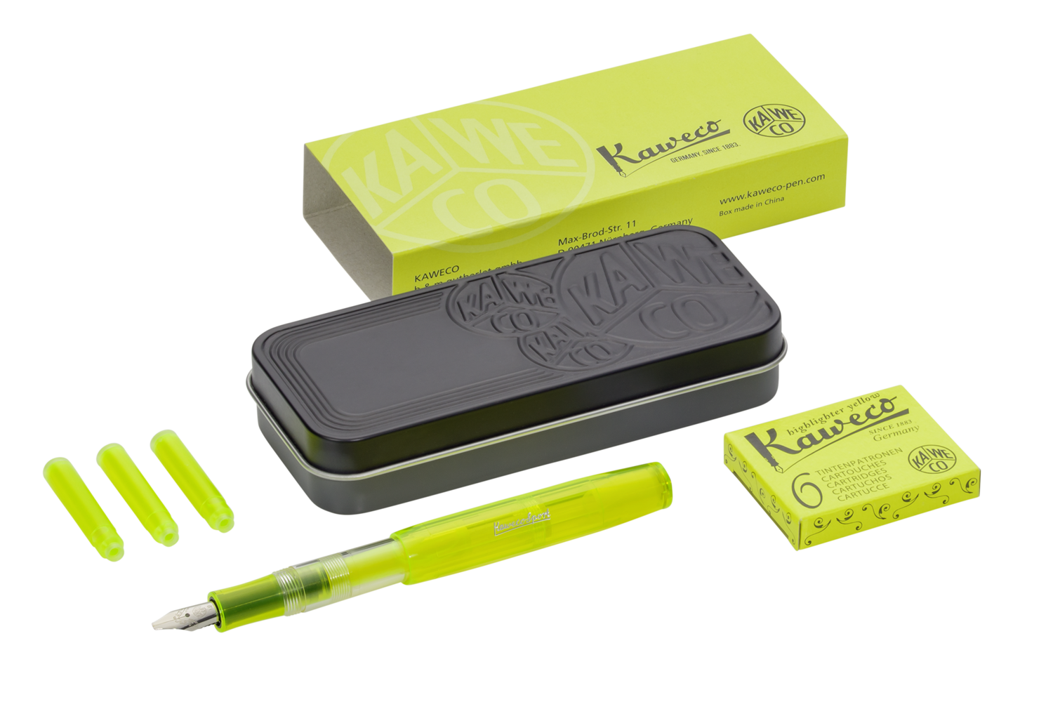 Kaweco ICE SPORT Set Glow Marker Yellow 1.9 mm