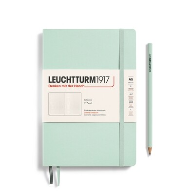 Mint Green, Softcover, Medium (A5), 123 p., dotted
