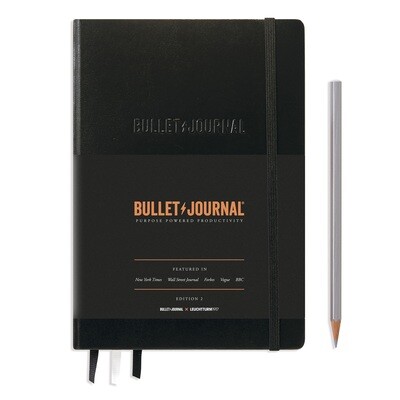 Black, Bullet Journal - Edition 2, Medium (A5), 120 g/m² paper, 206 p., dotted