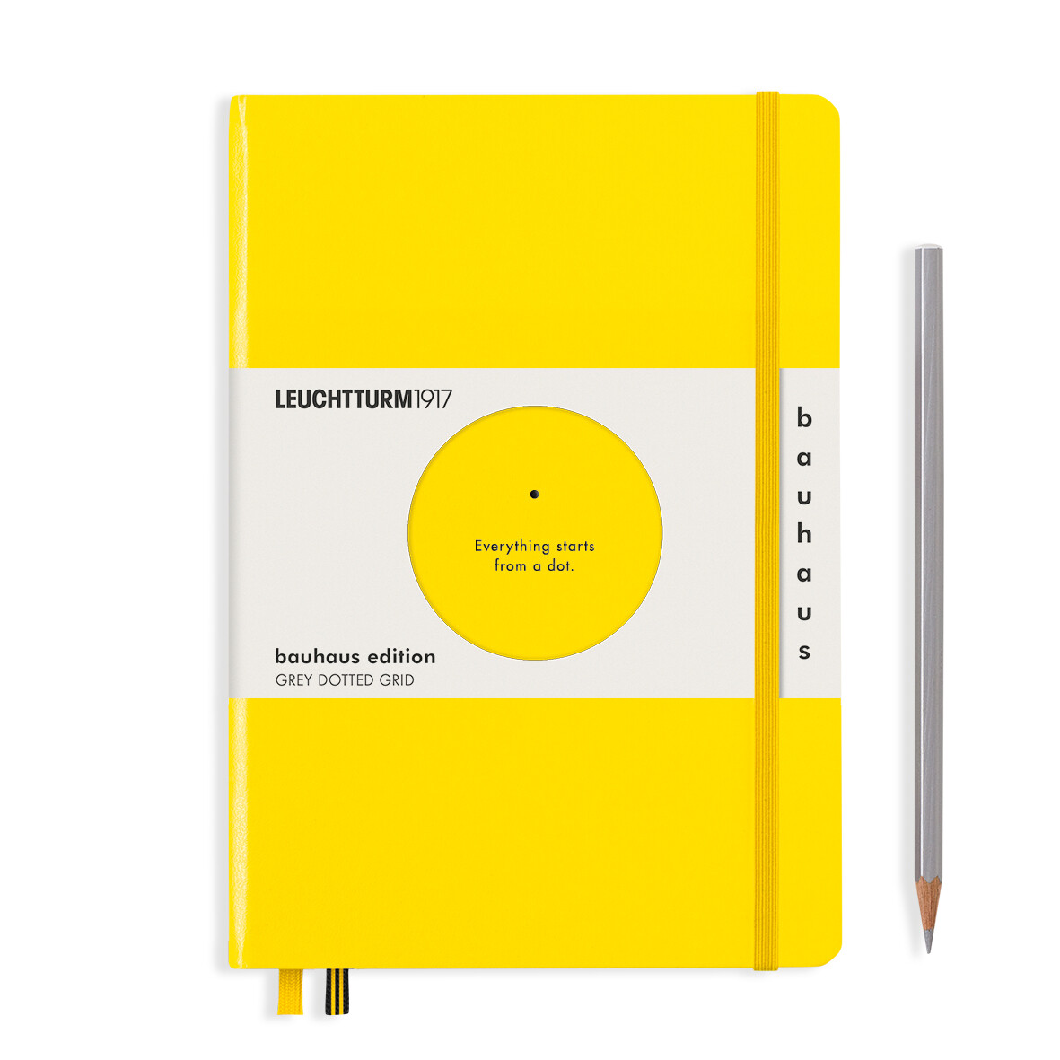 Lemon, Bauhaus Edition, Notebook Medium (A5), Hardcover, 251 numbered pages, Dotted