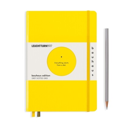 Lemon, Bauhaus Edition, Notebook Medium (A5), Hardcover, 251 numbered pages, Dotted