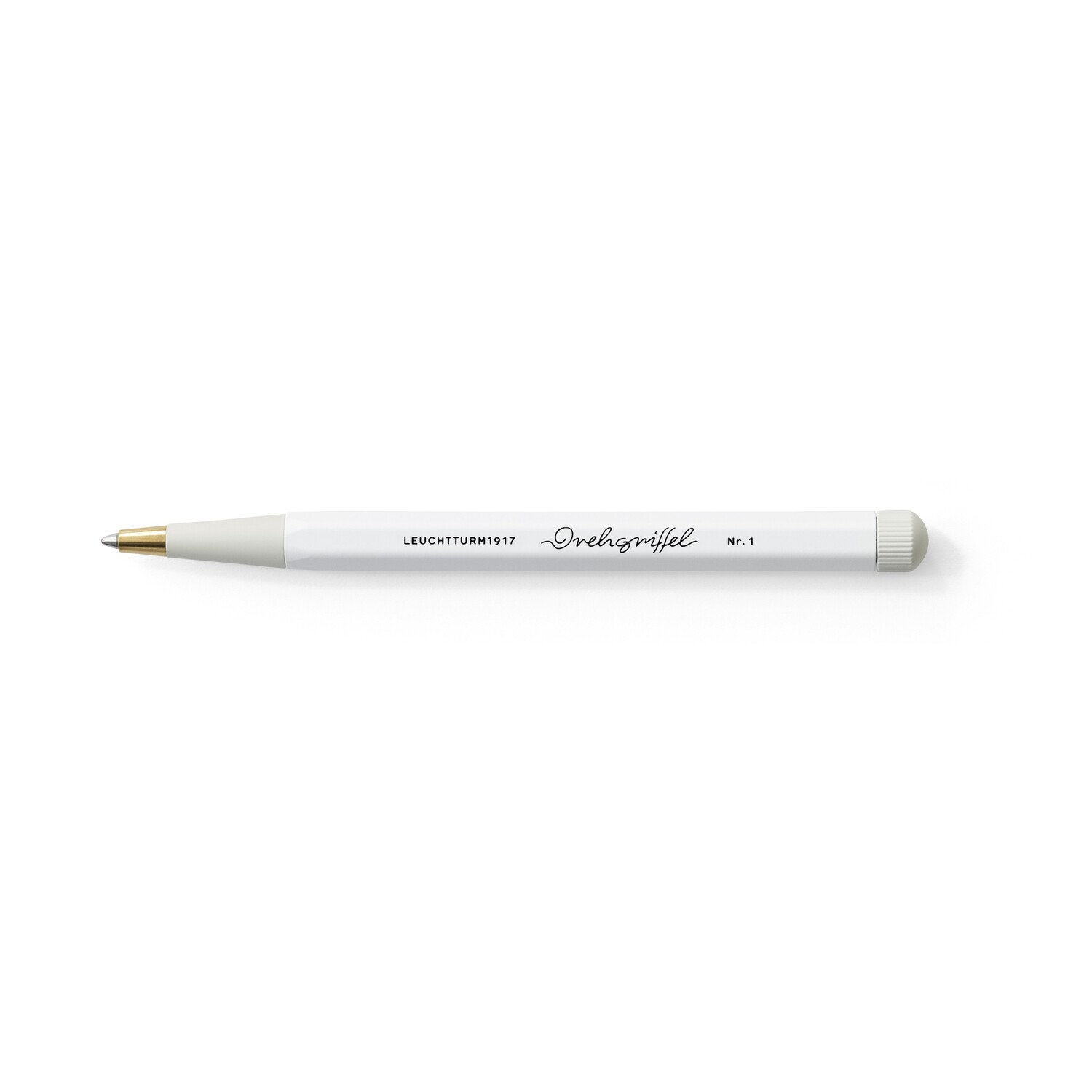 White, Drehgriffel Nr. 1, with black gel refill