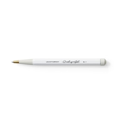 White, Drehgriffel Nr. 1, with black gel refill