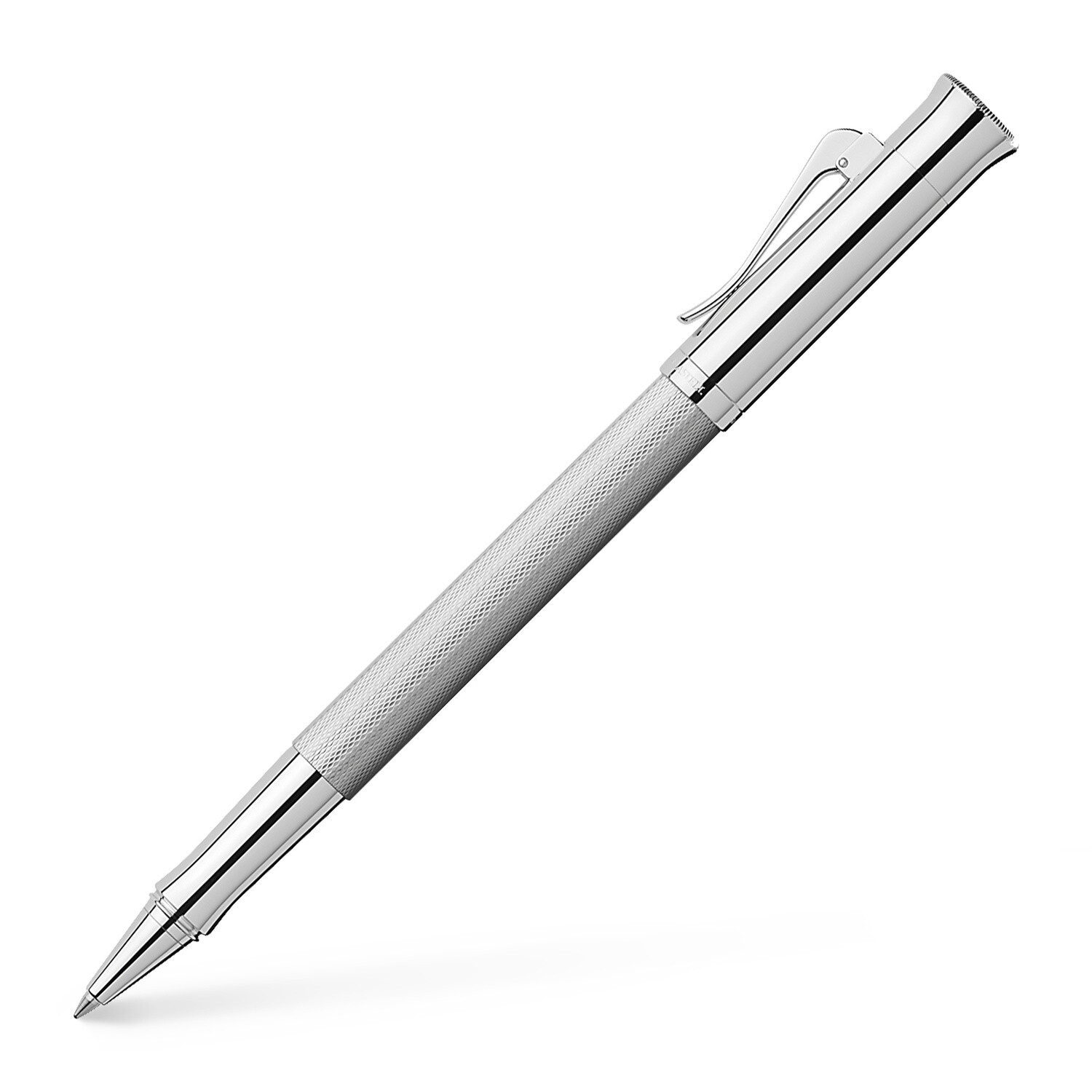 Rollerball pen Guilloche Rhodium