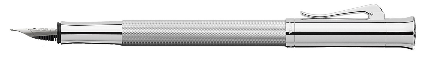 Fountain pen Guilloche Rhodium M