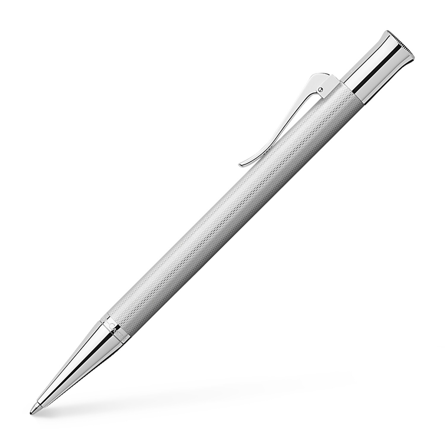 Ballpoint pen Guilloche Rhodium