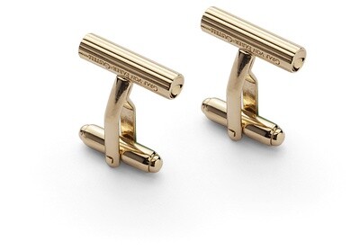 Cufflinks cylindrical gold-plated