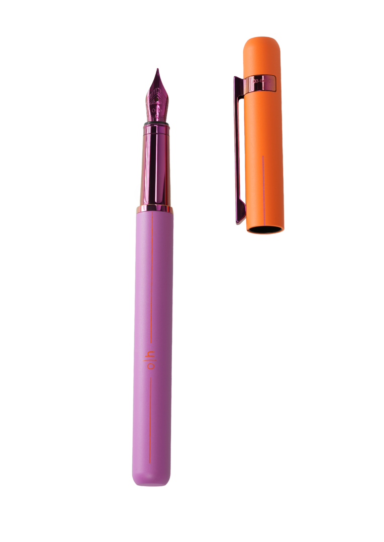 Design 03 Fountain Pen Matt Purple-Orange Purple