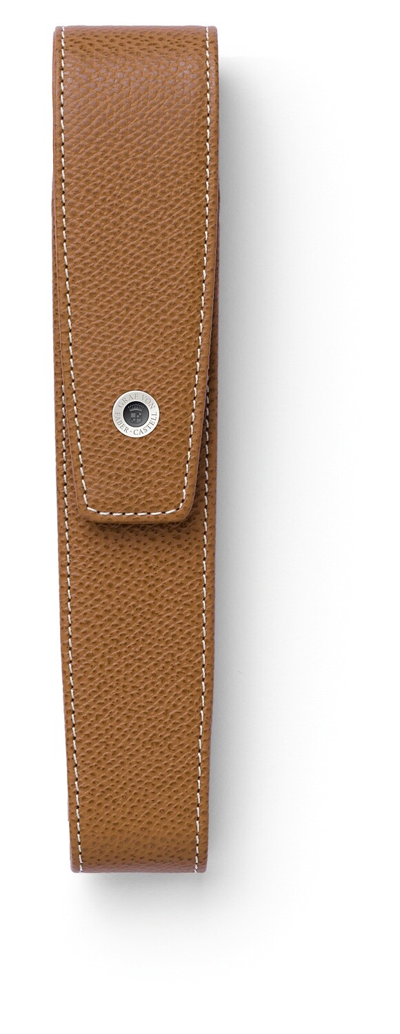 Case for 1 pen with magnetic catch Epsom Cognac
