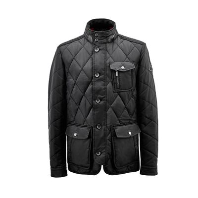 THE LEISURE I Men`s quilted jacket BLACK