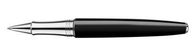 LÉMAN™ EBONY BLACK Silver Rhodium-plated rollerball pen