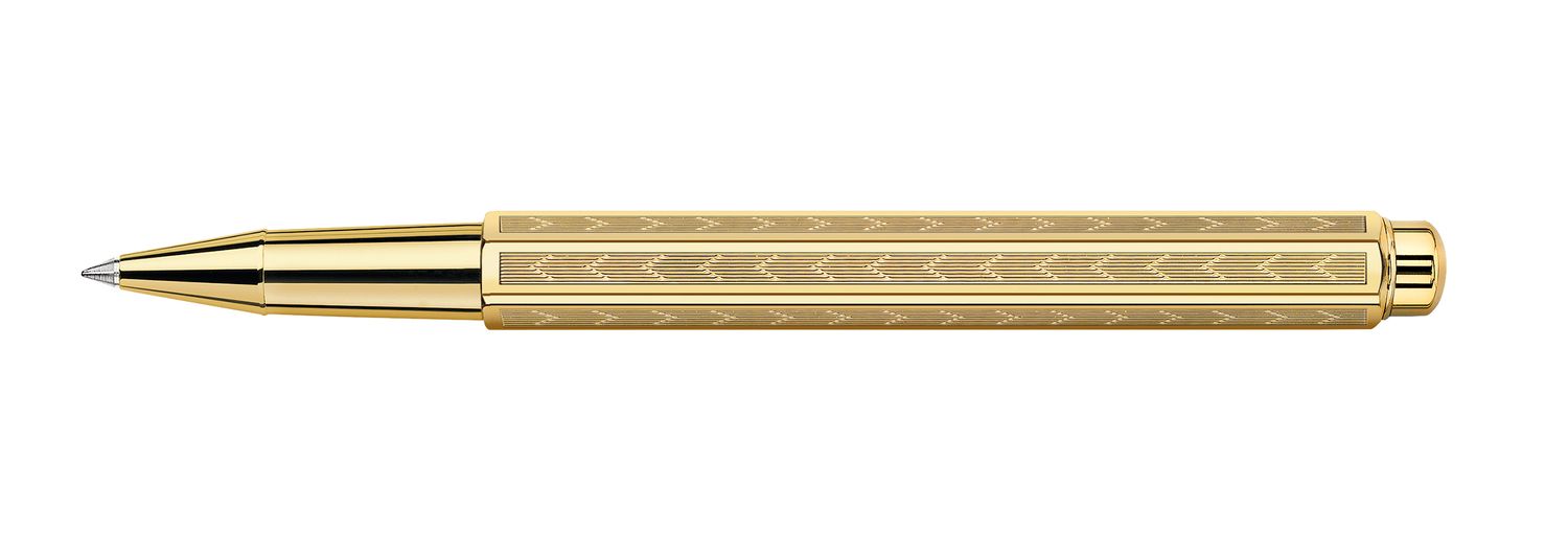 ECRIDOR™ CHEVRON Gold Rollerball Pen