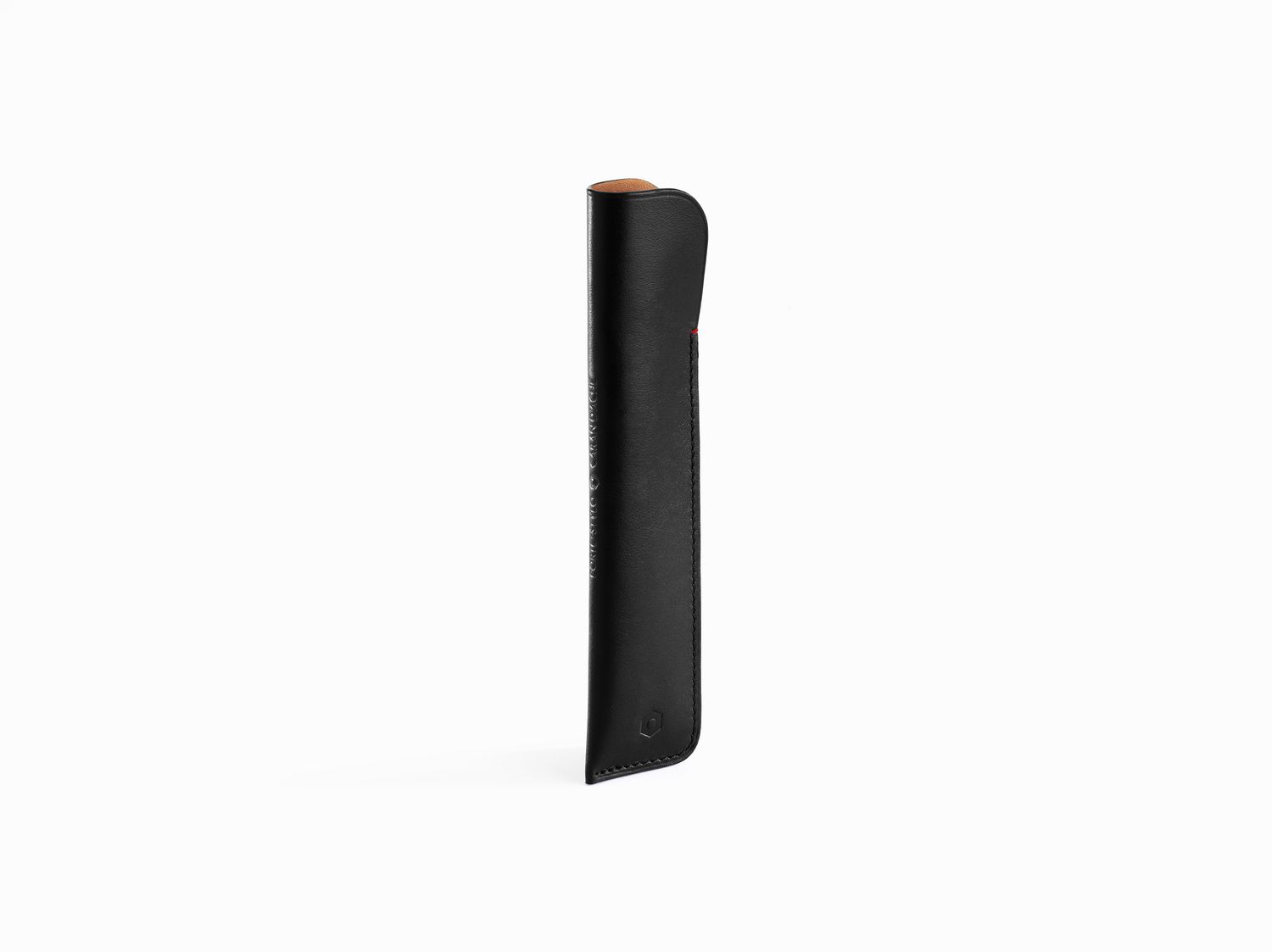 CASE FOR 1  LEATHER PEN, Өнгө: Holder for 1 pen, black