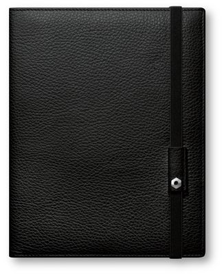 Leather Notebook A5 LÉMAN Black