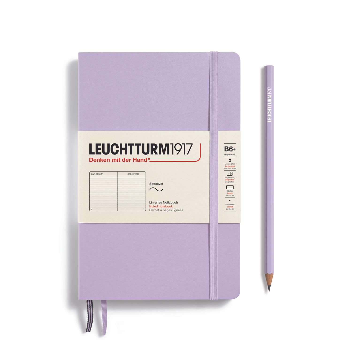 Lilac, Softcover, Paperback (B6+), 123 p., ruled
