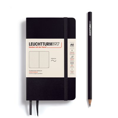 Black, Softcover, Pocket (A6), 123 p., dotted