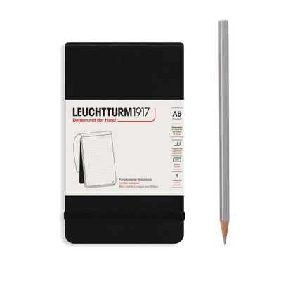 Black, Notepad, Pocket (A6), 184 p., dotted
