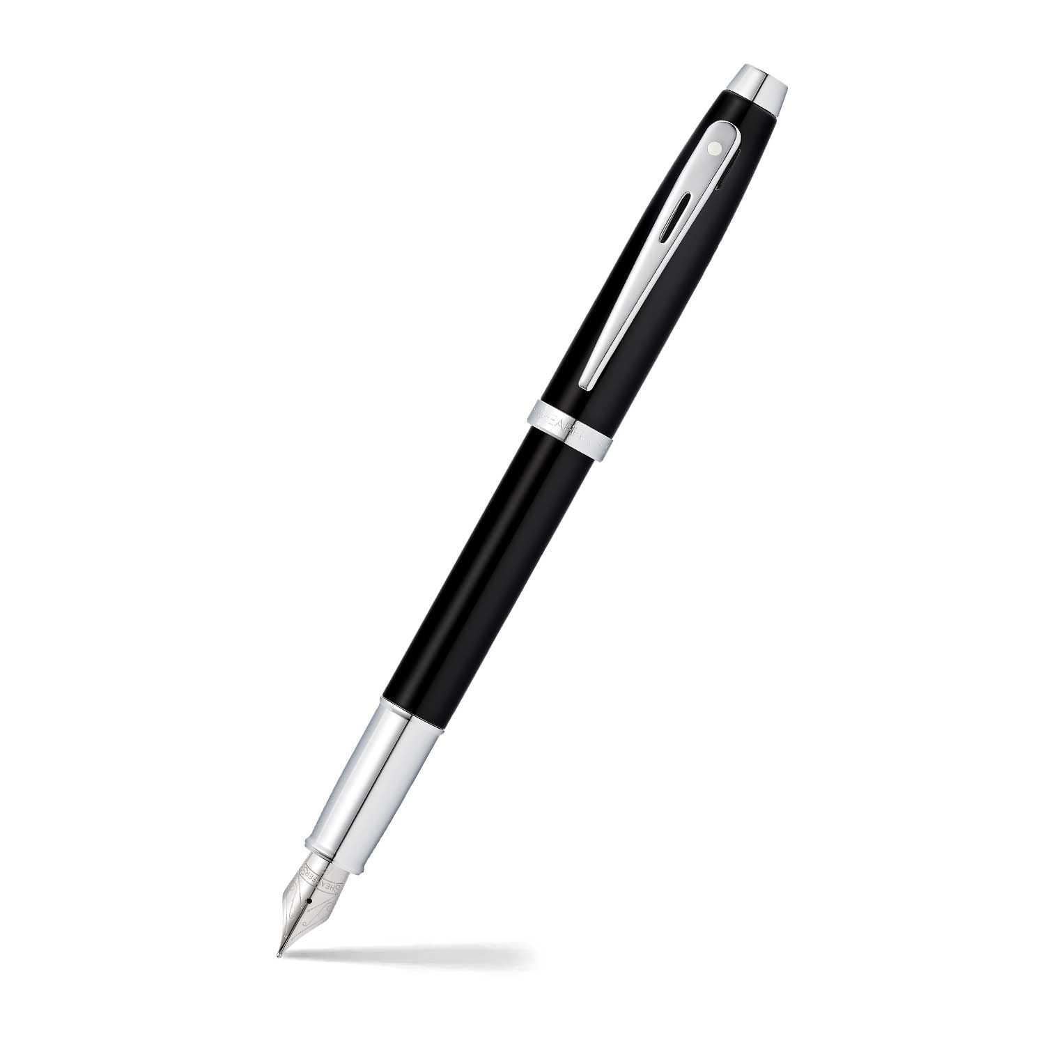 Sheaffer® 100 Matte Black Fountain Pen With Chrome Trims - medium