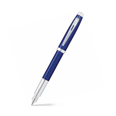 Sheaffer® 100 Glossy Blue with Chrome Trims Fountain Pen-M