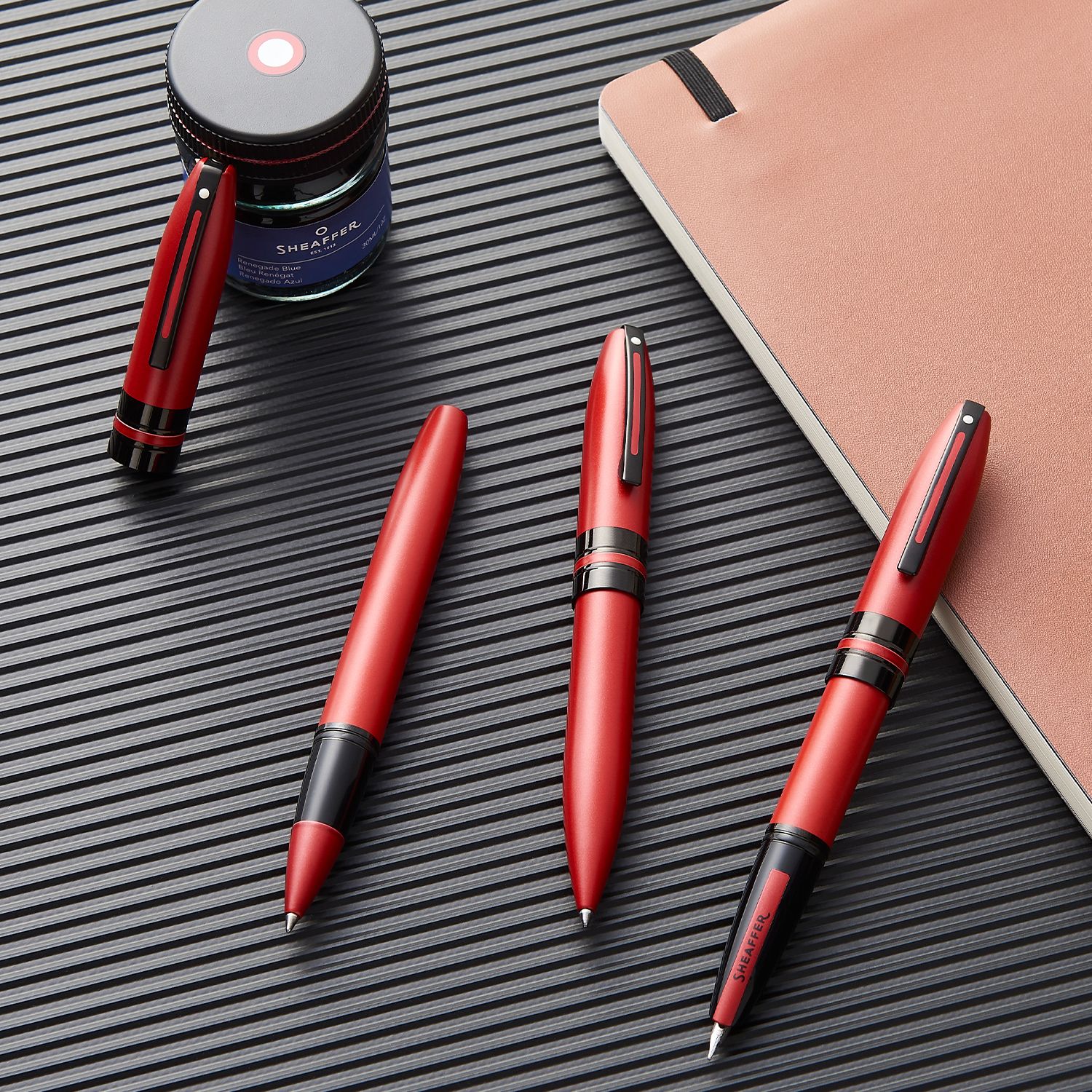 Sheaffer® ICON 9111 Metalic Red Fountain Pen With Gloss Black trim-F