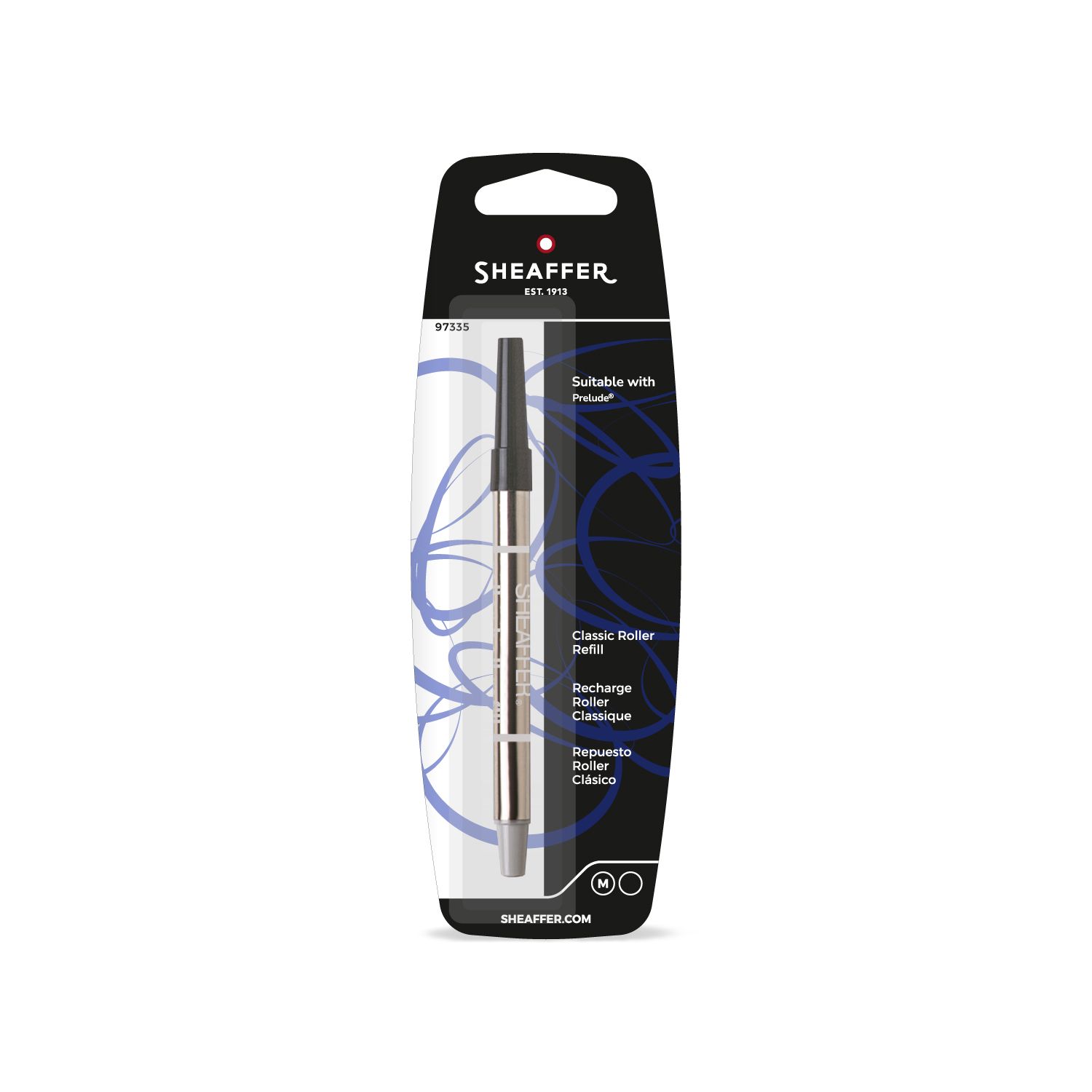 Sheaffer® Classic Rollerball Refill - Black Medium - Blister Card