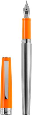 Armonia Duetto Fountain Pen, Steel, Orange Medium